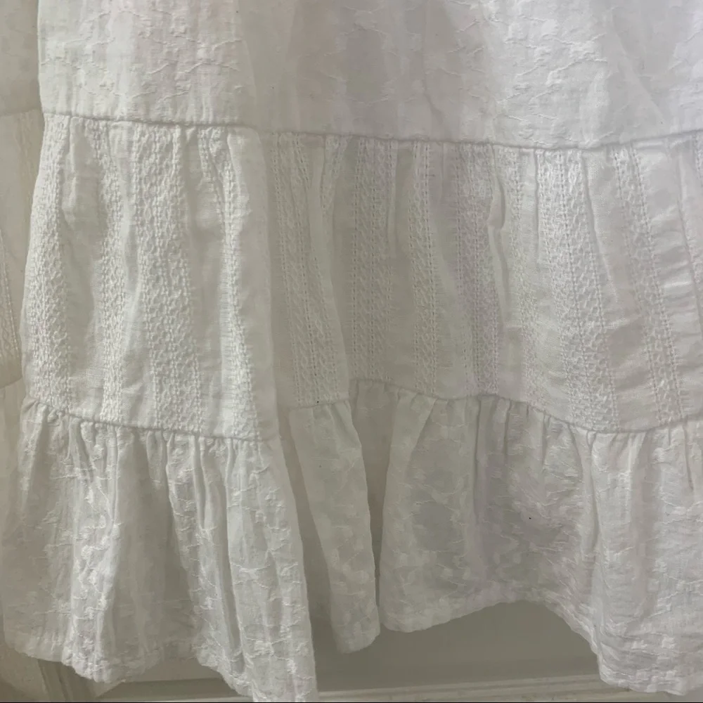 Joe Fresh White Cotton Sundress Eyelet Lace Embroidered Lined Size 3 - Picture 9 of 13